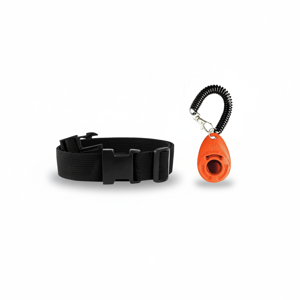 Dog Treat Pouch Pet Training Bag for Small to Large Dogs, Treat Tote Carry Kibble Snacks Toys for Training Reward Walking, Metal Clip, Waist Belt, Shoulder Strap, Poop Bag Dispenser, Black with Orange